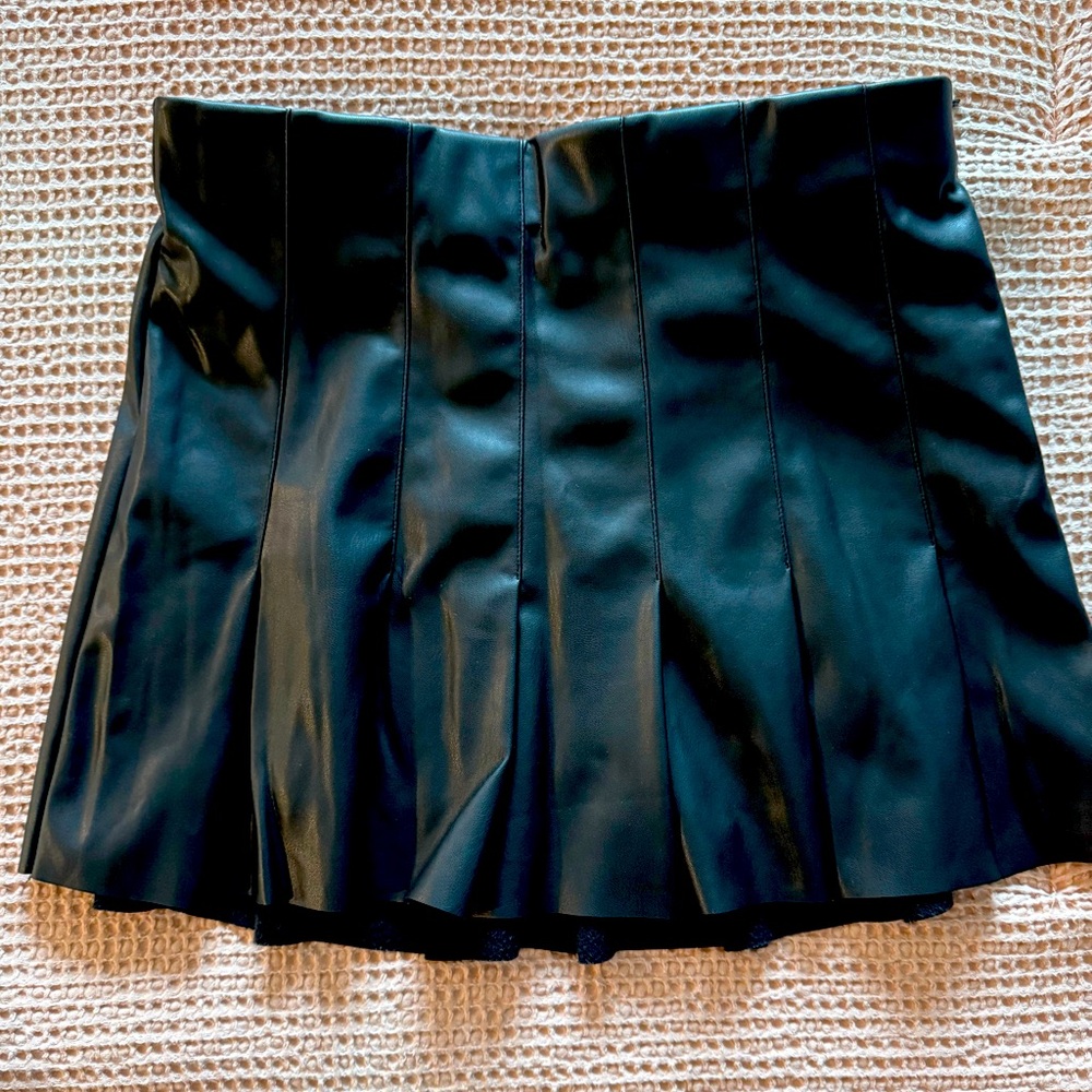 LUSH Faux Leather Skirt